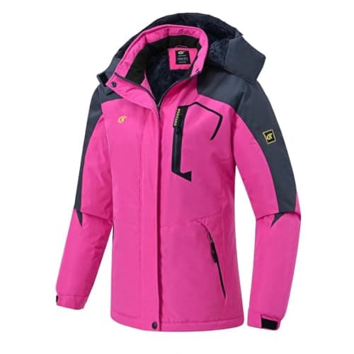 Pdbokew Women's Fleece Hooded Ski Snowboarding Jacket