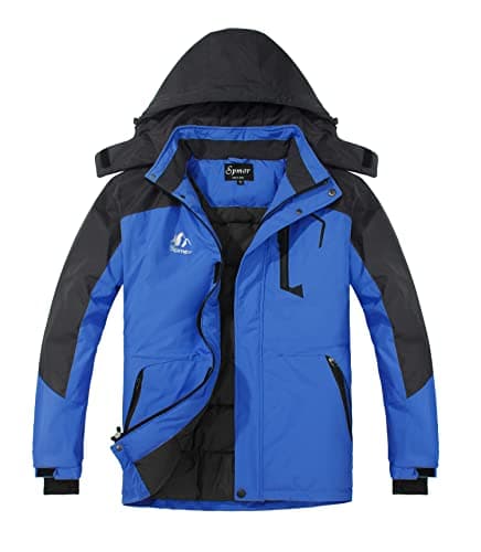 Spmor Men's Waterproof Hooded Ski Jacket Winter Snowboard Coat