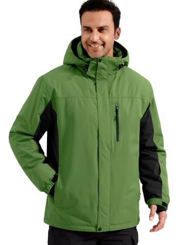 Men's Waterproof Ski Snow Jacket with Hood