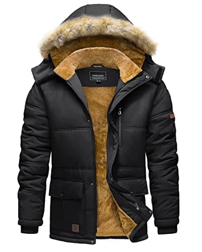 TACVASEN Men's Winter Windproof Hooded Jacket
