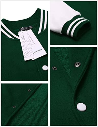 COOFANDY Men's Slim Fit Cotton Varsity Baseball Bomber Jacket