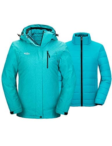Wantdo Women's 3-in-1 Waterproof Winter Ski & Snowboarding Jacket