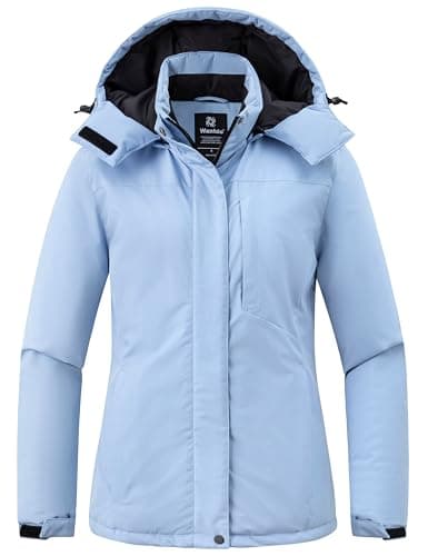 wantdo Women's Mountain Waterproof Ski Jackets Hooded Winter Snow Coat Insulated