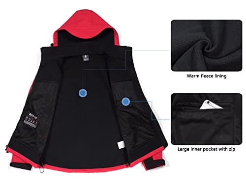 Little Donkey Andy Men's Waterproof Softshell Jacket with Detachable Sleeves and Hood