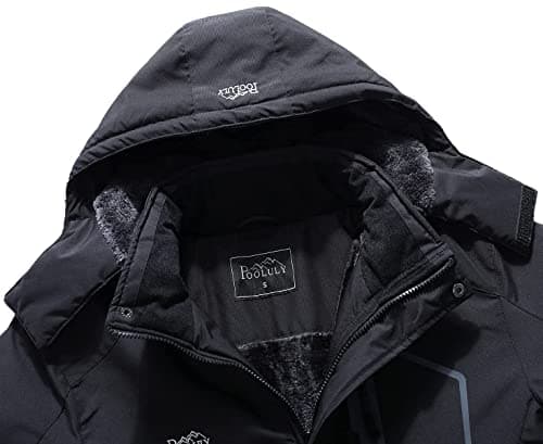 Pooluly Men's Waterproof Winter Jacket
