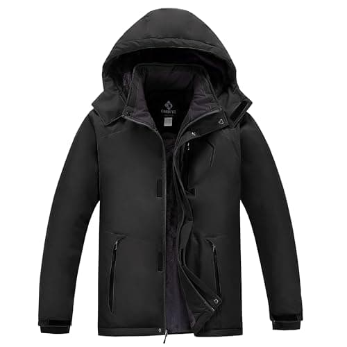 CorBuyit Men's Waterproof Ski & Snowboard Jacket with Fleece Lining
