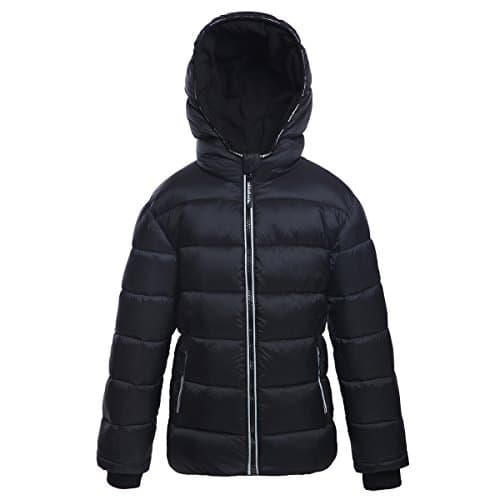 Rokka&Rolla Boys' Heavyweight Fleece Lined Puffer Jacket Winter Warmth