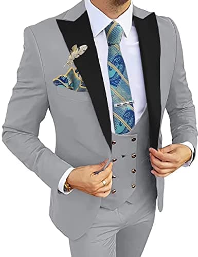 Wangyue 3-Piece Slim Fit Suits for Men