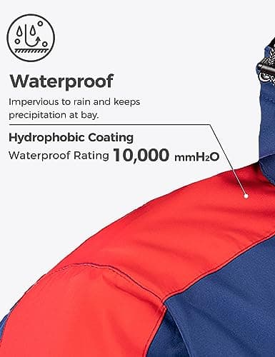 wantdo Men's Mountain Waterproof Ski Jacket for Winter Snowboarding