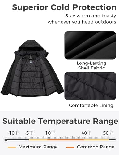 Wantdo Men's Mountain Waterproof Winter Ski Jacket