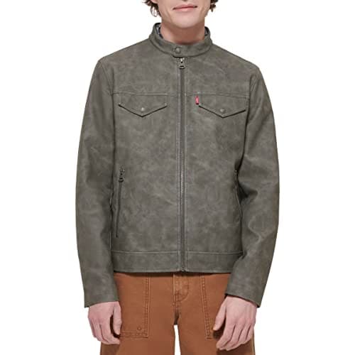 Levi's Men's Faux Leather Racer Jacket