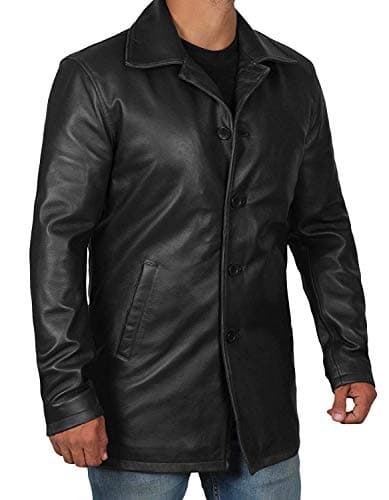 Brown Natural Distressed Leather Jacket for Men
