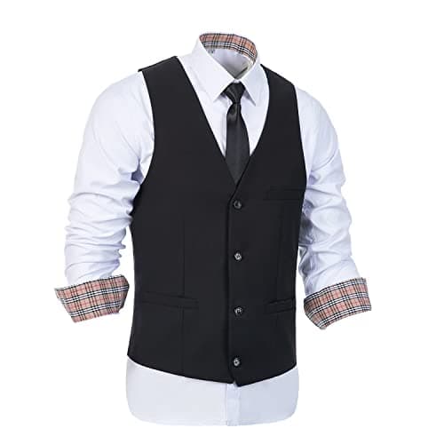 Men's 3-Piece Slim Fit Suit Set - Wedding Business Tuxedo with Blazer, Vest, Pants & Tie