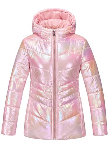 WULFUL Girl's Winter Waterproof Warm Hooded Parka Jacket