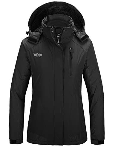 wantdo Women's Waterproof Ski Jacket | Warm Winter Windproof Fleece Rain Coat