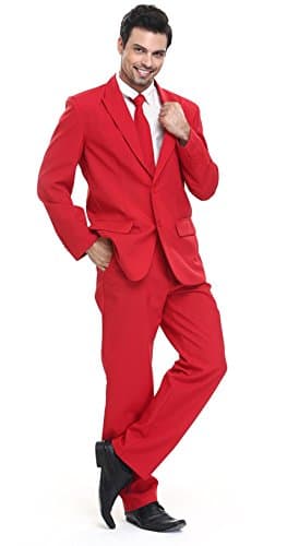 U Look Ugly Today Men's Prom Suit Solid Color for Themed Events and Clubbing
