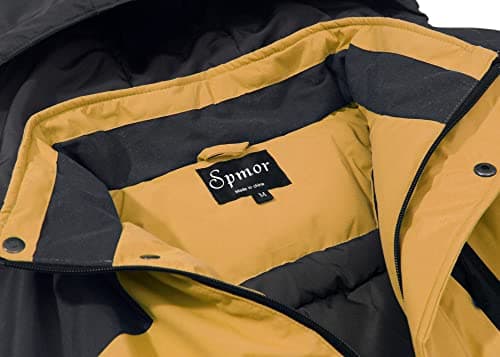 Spmor Men's Waterproof Hooded Ski Jacket Winter Snowboard Coat