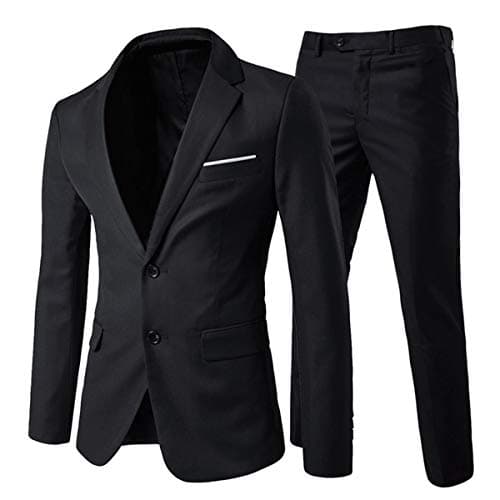 Cloudstyle Men's Slim Fit 2 Piece 2 Button Dress Suit Blazer & Pants Set
