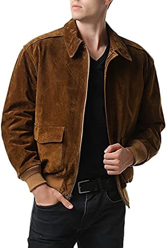 Landing Leathers Men's Big & Tall Air Force A-2 Leather Flight Jacket