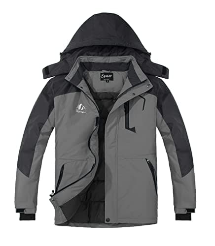 Spmor Women's Waterproof Hooded Ski and Snowboard Jacket for Winter
