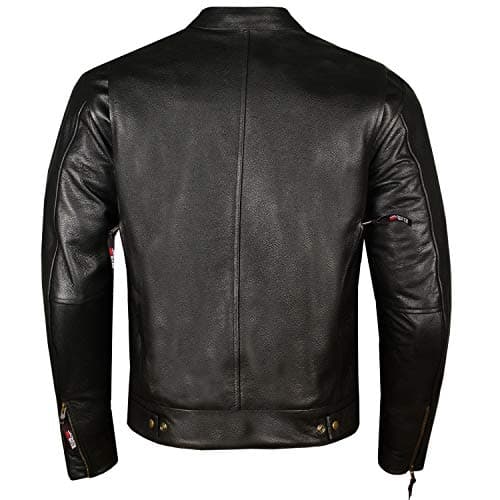 Men's Premium Black Commuter Motorcycle Jacket - CE Armor, Gun Pockets, XL