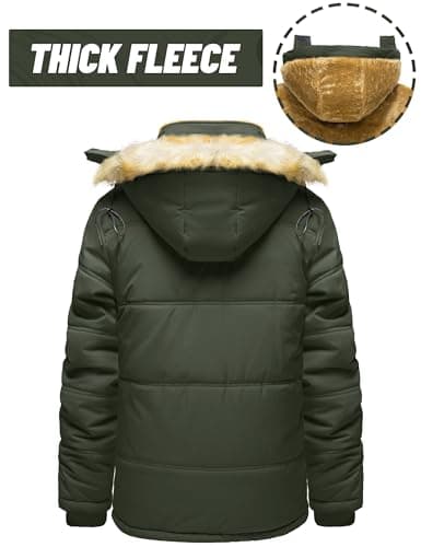 TACVASEN Men's Winter Windproof Hooded Jacket