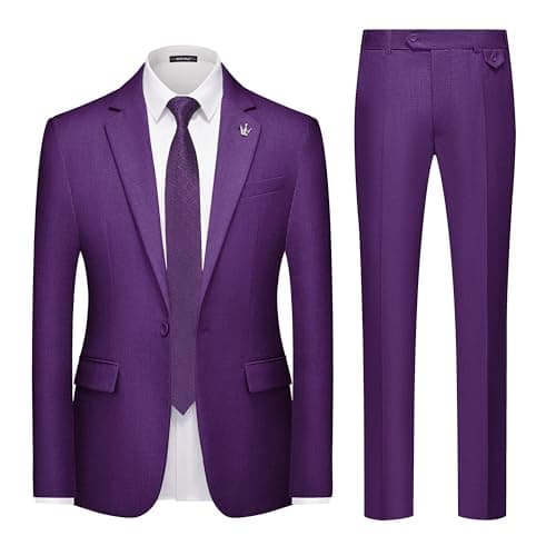 MAGE MALE Slim Fit 2 Piece Wedding Prom Tuxedo Suit with Notch Lapel