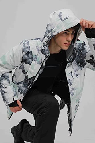 YEEFINE Men's Waterproof Snowsuit for Winter Skiing and Snowboarding