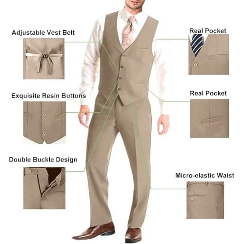 Men's Slim Fit 3-Piece Suit Set for Wedding and Business