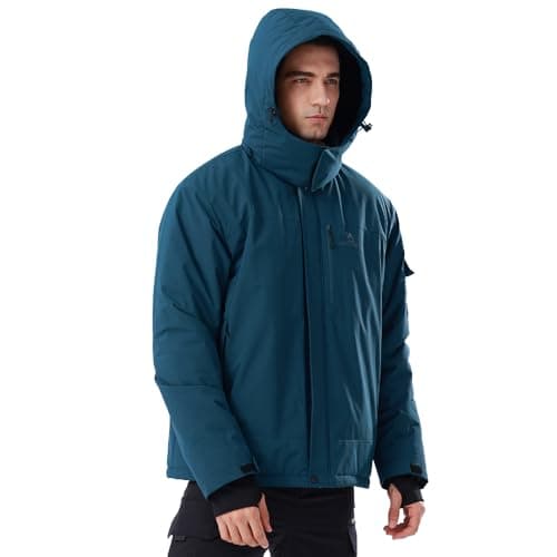 CAMEL CROWN Mens Waterproof Ski Jacket Warm Windproof Snow Rain Outdoor Hiking Mountain
