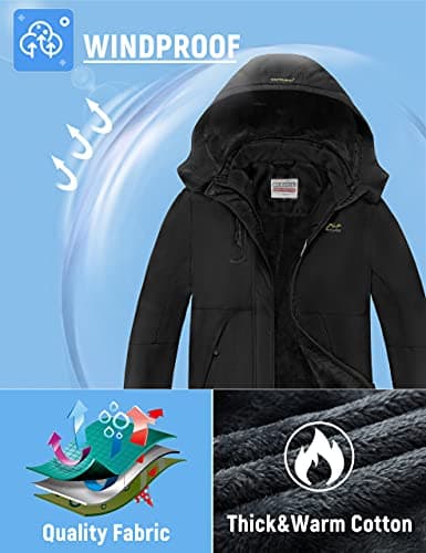 WULFUL Girl's Waterproof Ski Jacket Winter Snow Coat