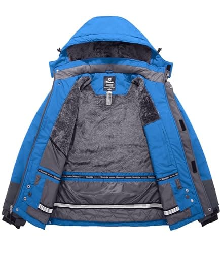 WantDo Men's Waterproof Warm Winter Snowboarding Jacket with Hood