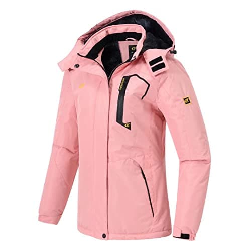 Pdbokew Women's Fleece Hooded Ski Snowboarding Jacket