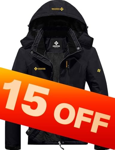 GEMYSE Women's Waterproof Winter Ski Jacket with Hood