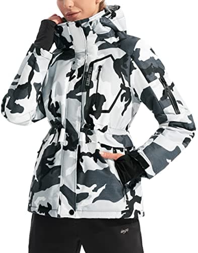 IUGA Women's Waterproof Winter Ski Jackets with Hood and Pockets