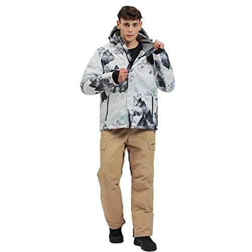 YEEFINE Men's Waterproof Snowsuit for Winter Skiing and Snowboarding