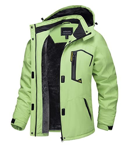 TACVASEN Women's Winter Waterproof Ski Jacket with Hood and Fleece Liner