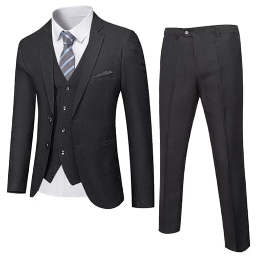 YND Men's Slim Fit 3 Piece Suit Set
