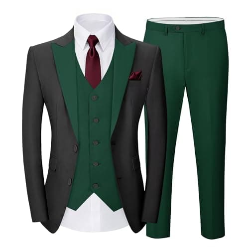 SPTALLFITJSV Slim Fit 3-Piece Men's Wedding Suit Set