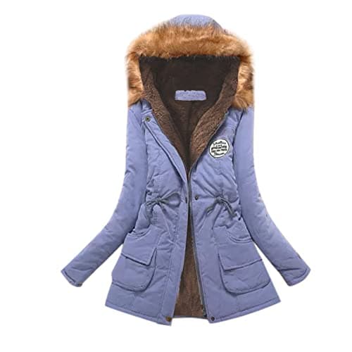 YMADREIG Women's 2023 Trendy Fleece Lined Hooded Winter Coat