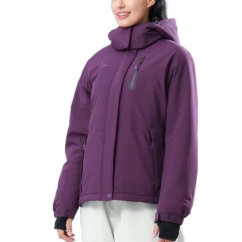 CAMEL CROWN Women's Waterproof Winter Ski Jacket Hooded