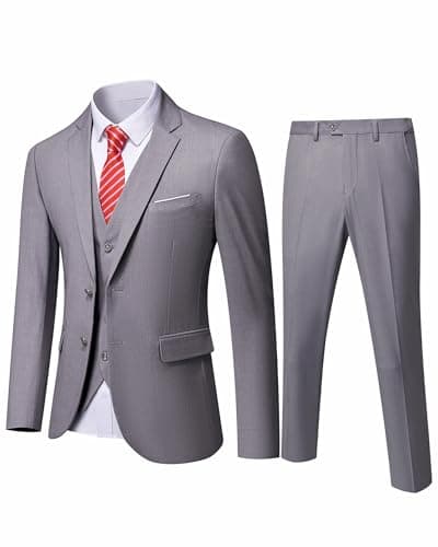 YND Men's Slim Fit 3 Piece Suit Set