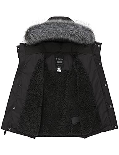 Wantdo Boys' Winter Waterproof Puffer Coat - Warm Fleece Jacket