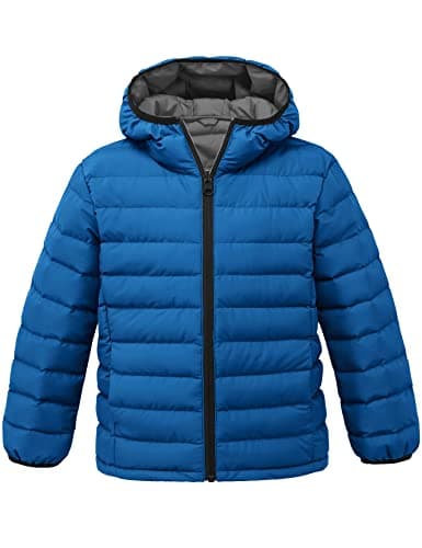 Wantdo Boys' Lightweight Winter Puffer Jacket - Waterproof & Hooded