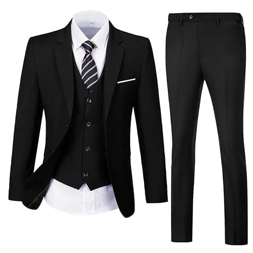 Men's Slim Fit 3-Piece Suit Set for Wedding and Business