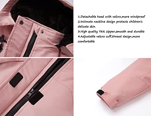 Warm Waterproof Ski Jacket for Girls