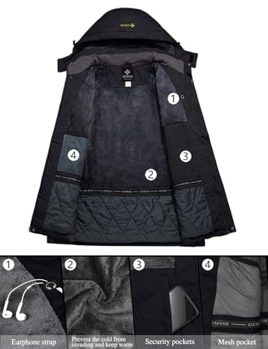 GEMYSE Women's Waterproof Winter Ski Jacket with Hood