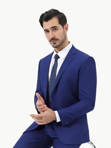 LUPURTY Men's Slim Fit 3 Piece Tuxedo Set for Business & Wedding