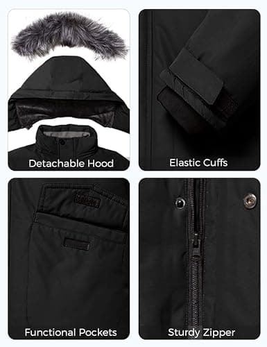 ZSHOW Boys' Warm Waterproof Hooded Winter Puffer Jacket