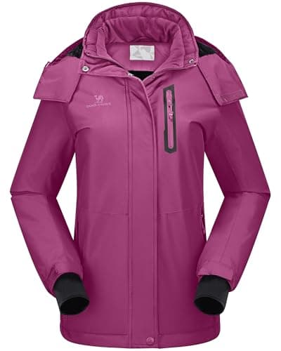 CAMEL CROWN Women's Waterproof Winter Ski Jacket Hooded